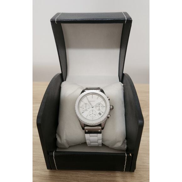 DKNY White And Sliver Women's Watch NY 8579 - Picture 1 of 6